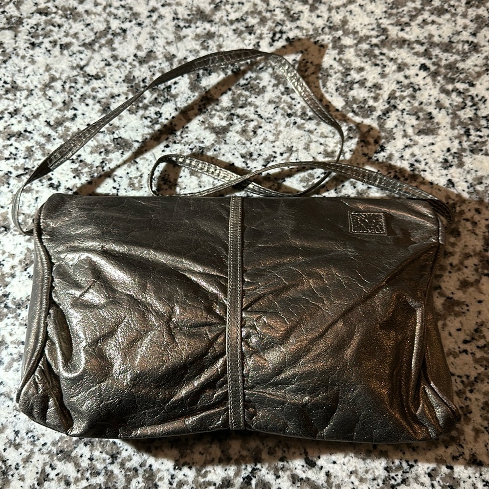 Anne Klein metalic bronze clutch and evening bag